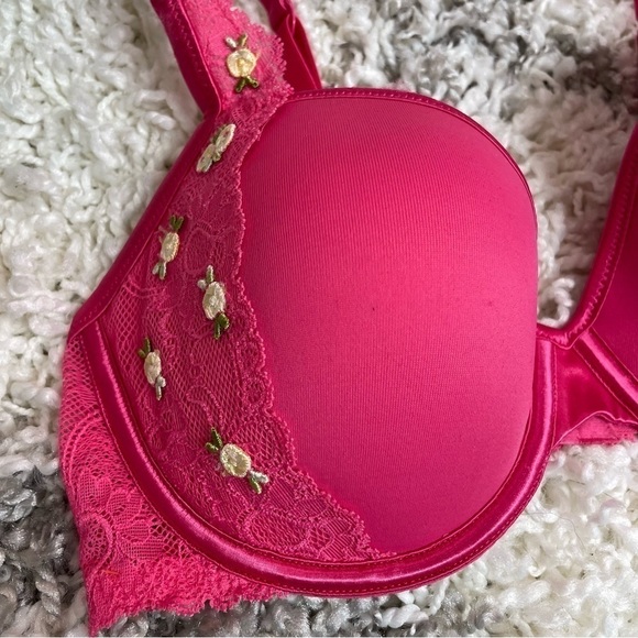 Vintage Victorias Secret Floral Lace Lined Demi Bra size 34D - Picture 3 of 11